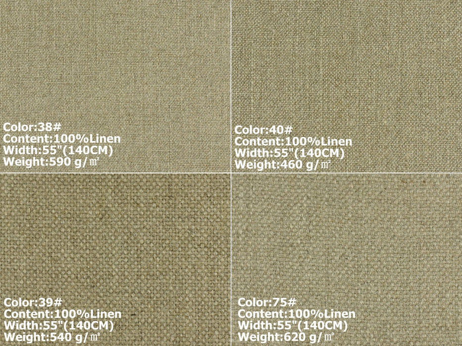 100% Natural Linen Upholstery Fabric|Heavy Weight Pure Linen Fabric For Chair,Couch,Pillow|Linen Fabric By The Yard By Meter