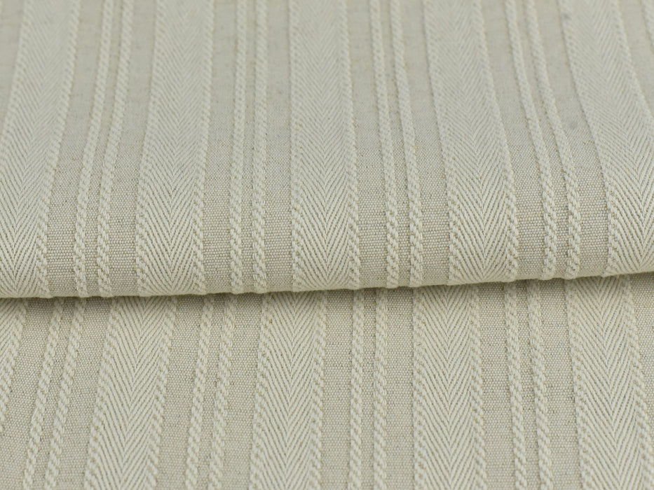 100 Pure Cotton Green Ivory Cream Solid Stripe Herringbone Geometric Upholstery Fabric by the Yard For Drapery Curtain Table Cloth