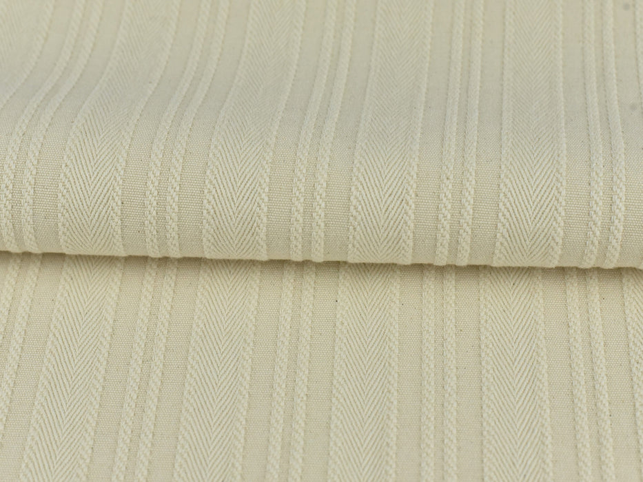 100 Pure Cotton Green Ivory Cream Solid Stripe Herringbone Geometric Upholstery Fabric by the Yard For Drapery Curtain Table Cloth