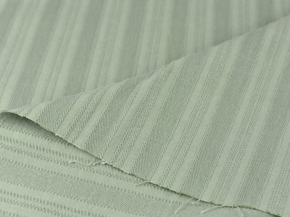 100 Pure Cotton Green Ivory Cream Solid Stripe Herringbone Geometric Upholstery Fabric by the Yard For Drapery Curtain Table Cloth