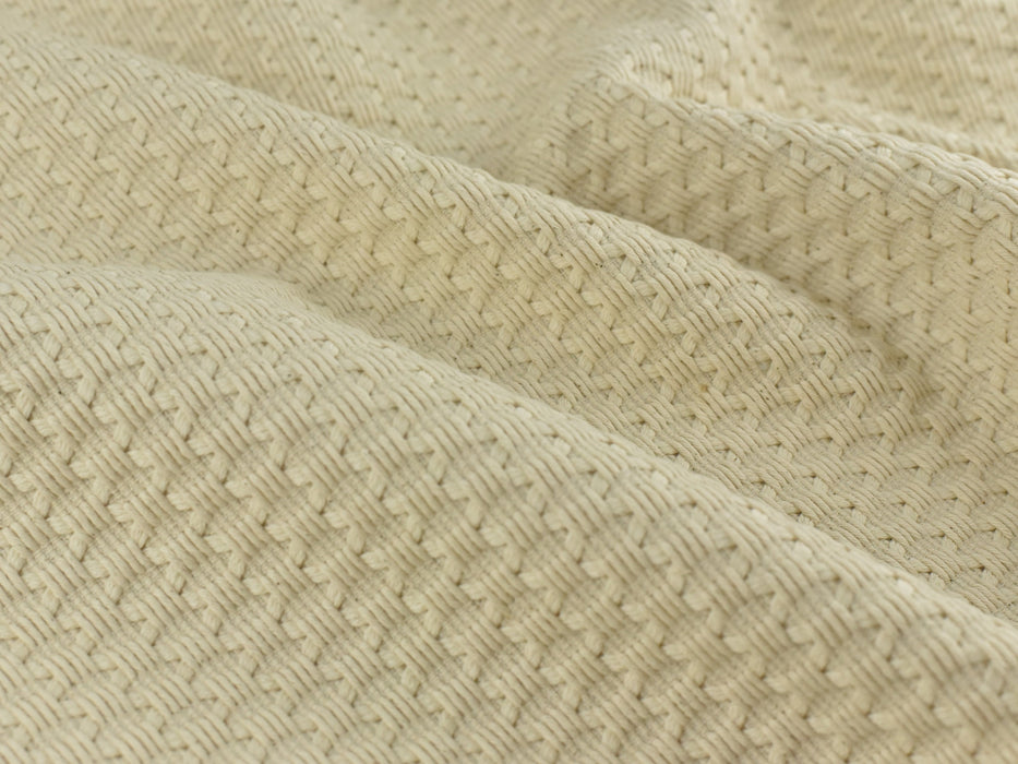 100% Pure Cotton and Stain Resistant Geometric Diamond Woven Textured Upholstery Fabric|Heavy Performance Anti Stain Cotton Fabric