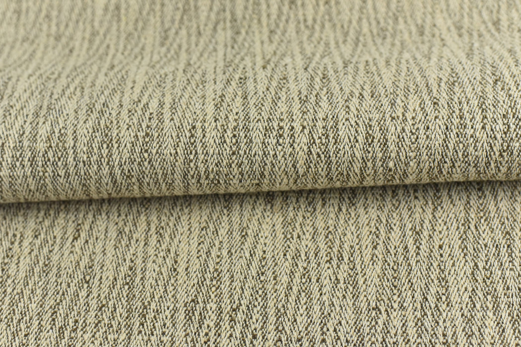 Heavy Weight Linen Blend Vintage Herringbone Textured Upholstery Fabric For Chair Couch|Brown Tan Cushion Sofa Headboard Reupholstery Fabric