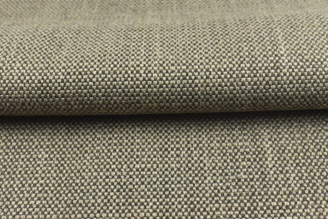 Heavy Weight Grey Brown Linen Blend Textured Upholstery Fabric Perfect For Couch Chair Ottoman|Metallic Color Furniture Fabric For Cushion