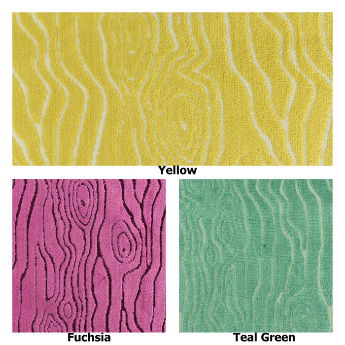 Heavy Weight Yellow Wood Bark Textured Abstract Geometric Raised Cut Velvet Upholsetry Fabric For Chair Couch