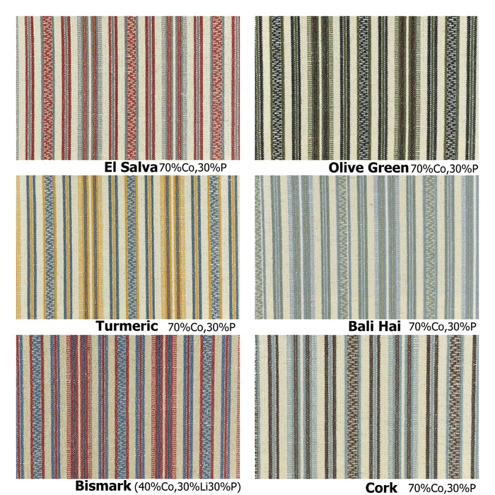 Designer Red White Cotton Blend Foreshore Striped Upholstery Fabric For Chair|Olive Green Farmhouse Ticking Striped Furniture Drapery Fabric