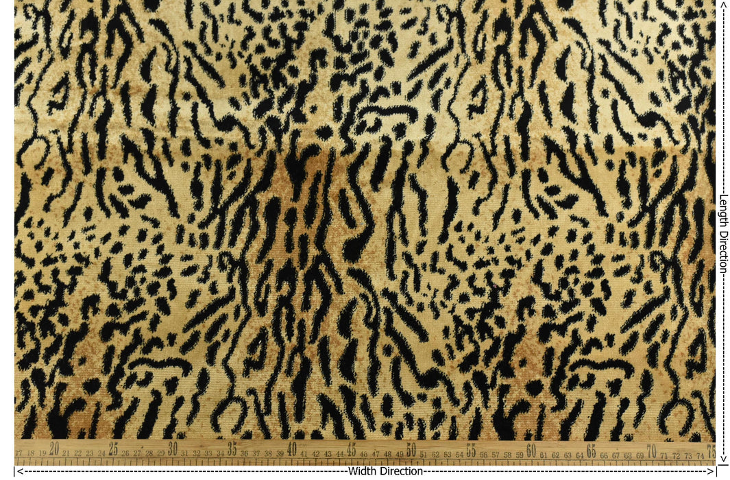 Customized order:5 yards for tiger skin(SWC1216-Black Gold) with express shipping
