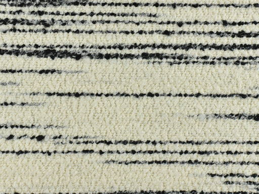 Abstract Stripe Geometric Boucle Upholstery Fabric By The Yard|Black And Cream Home Decor Fabric For Chair Headboard Couch Midnight