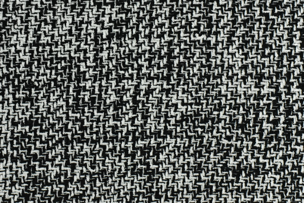 Black and White Upmarket Chenille Woven Heavy Duty Upholstery Fabric|Designer Luxury Home Decor Ottoman Chair Fabric By The Yard-55"W/740GSM