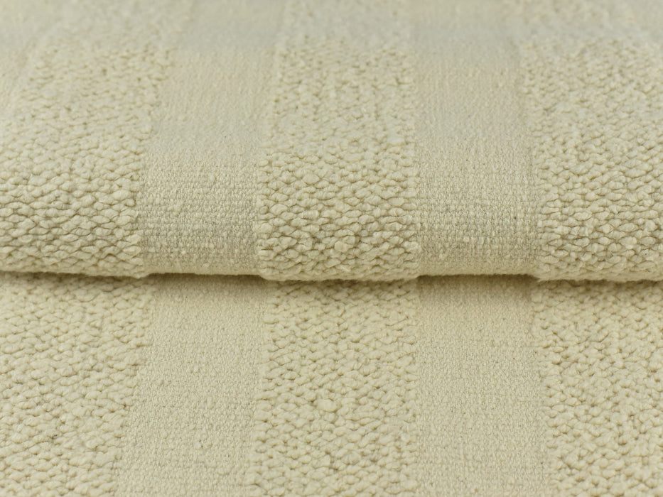 Cotton Linen Only Geometric Stripe Nubby Boucle Textured Upholstery Fabric|Heavy Natural Skin Friendly Cotton Fabric For Pillow Cushion