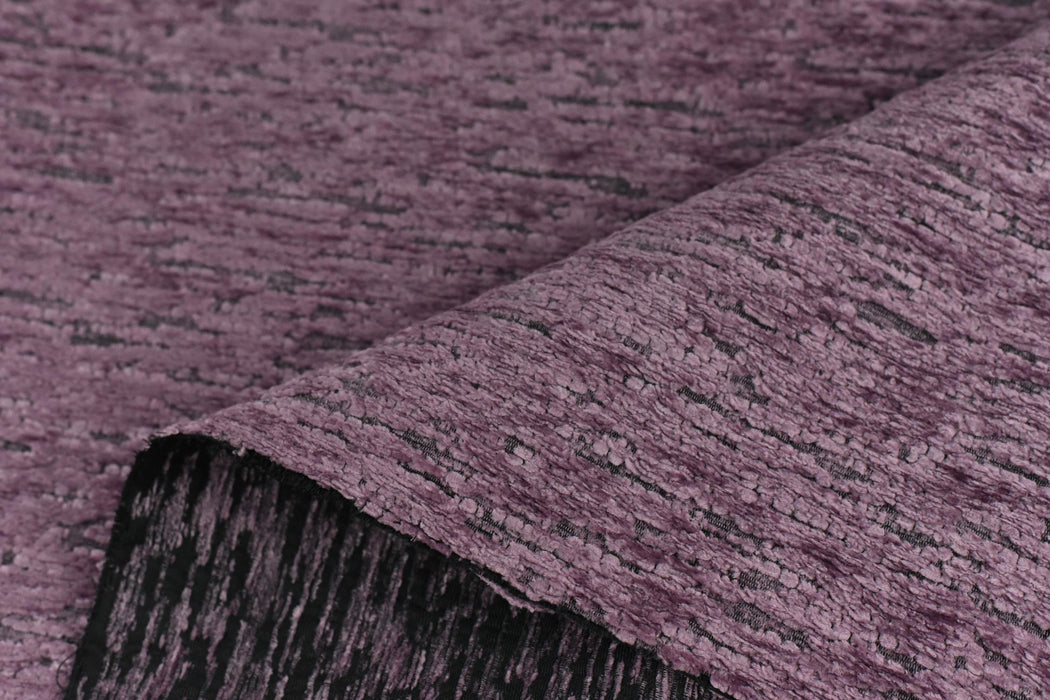 Designer Abstract Woven Raised Purple Texture Upholstery Fabric For Chair|Heavy Soft Chunky Chenille Fabric For Couch Pillow