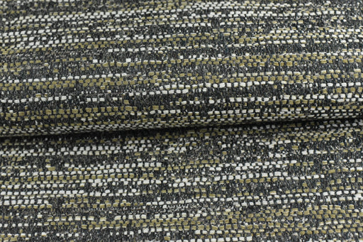 Extra Heavy Duty Linen Blend Multi-Colored Upholstery Fabric For Chair in Olive Green White Grey|Designer Chunky Couch Fabric 55"W/930GSM