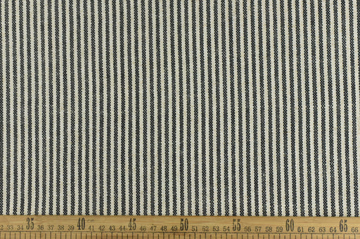 Stripe Geometric Cotton Linen Blend Ticking Upholstery Fabric and Curtain Fabric|Farmhouse Black and White Grainsack Stripe Fabric For Chair