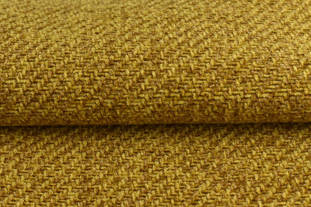 Gold Upmarket Chenille Woven Heavy Duty Upholstery Fabric|Yellow Luxury Home Decor Couch Chair Fabric By The Yard-55"W/740GSM