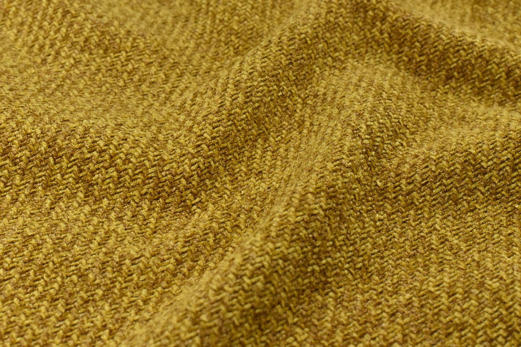 Gold Upmarket Chenille Woven Heavy Duty Upholstery Fabric|Yellow Luxury Home Decor Couch Chair Fabric By The Yard-55"W/740GSM