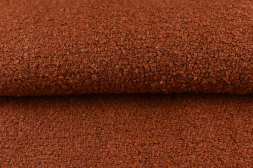 Heavy Duty Nubby Textured Rust Brown Boucle Upholstery Fabric For Couch|Designer Thick Furniture Fabric|Fabric For Pillow Seat Cushion Bench