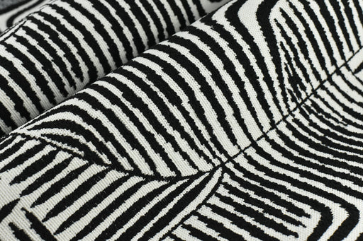 Heavy Weight Black and White Abstract Geometric Upholstery Fabric For Chair Ottoman|Burnt Orange Stripe Jacquard Fabric For Furniture