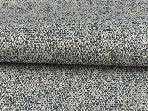 Heavy Weight Navy Blue Cream Linen Blended Furnirure Upholstery Fabric By The Yard|High Quality Woven Textured Chair Reupholstery Fabric