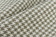 Heavy Weight Oxford Tan Houndstooth Plaid Upholstery Fabric For Chair Couch|Mid-Century Modern Geometric Check Furniture Fabric-740GSM