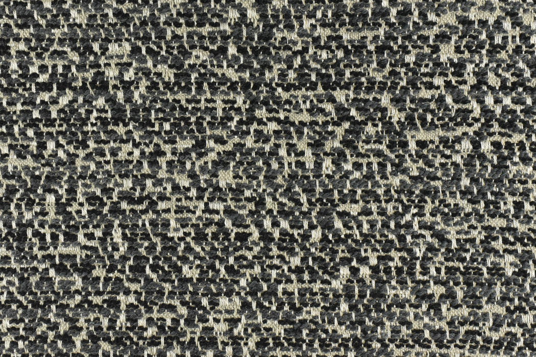 Heavy Weight Wool Linen Blend Boucle Upholstery Fabric For Chair in Black and Cream|High End Designer Textured Couch Upholstery Fabric