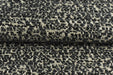 Heavy Weight Wool Linen Blend Boucle Upholstery Fabric For Chair in Black and Cream|High End Designer Textured Couch Upholstery Fabric