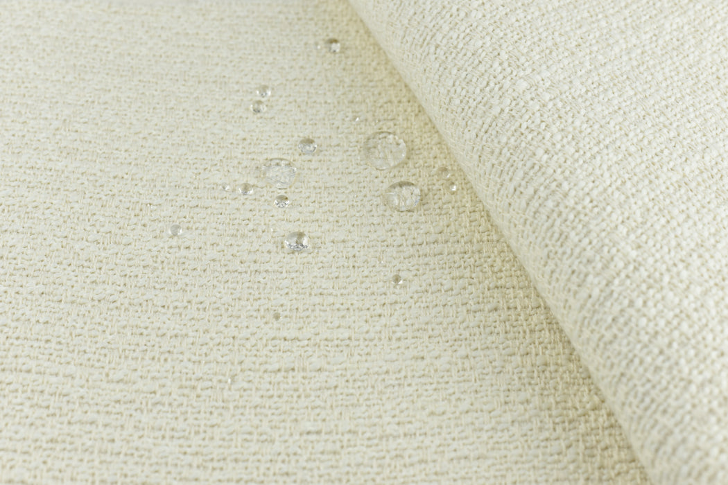 Ivory Textured Upholstery Fabric High Performance Chunky Indoor Outdoor Furniture Fabric 55"width,720GSM