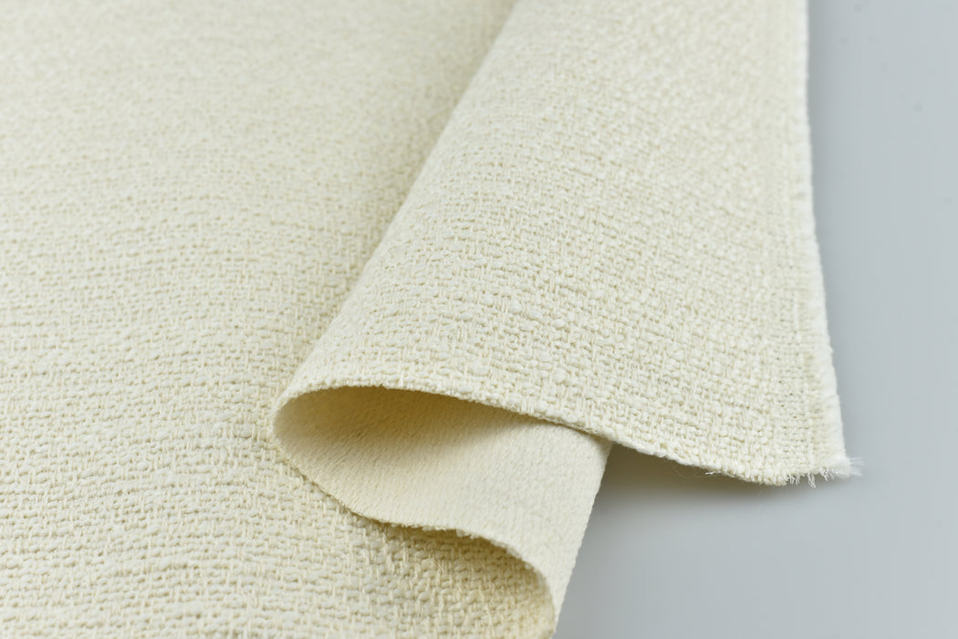 Ivory Textured Upholstery Fabric High Performance Chunky Indoor Outdoor Furniture Fabric 55"width,720GSM