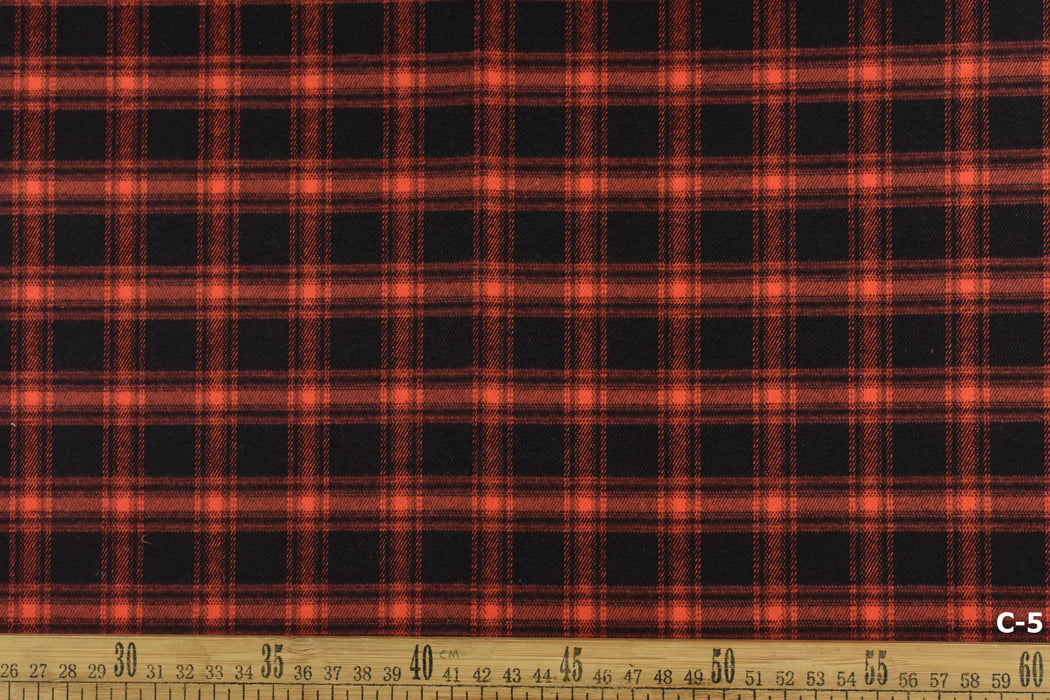 Heavy Weight Velvety Soft Red/Green Plaid Country Upholstery Fabric For Chair|Vintage Farmhouse Geometric Check Fabric For Cushion,Ottoman