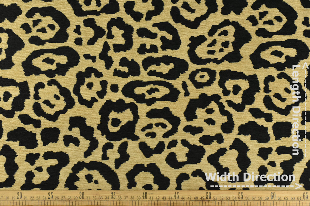 Vintage Tiger Animal Skin Textured Chenille Jacquard Upholstery Fabric For Chair Cushion|Brown Chenille Wild Animal Fabric