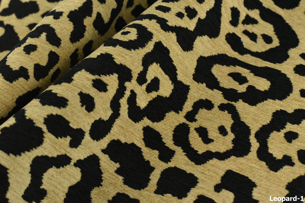 Vintage Tiger Animal Skin Textured Chenille Jacquard Upholstery Fabric For Chair Cushion|Brown Chenille Wild Animal Fabric