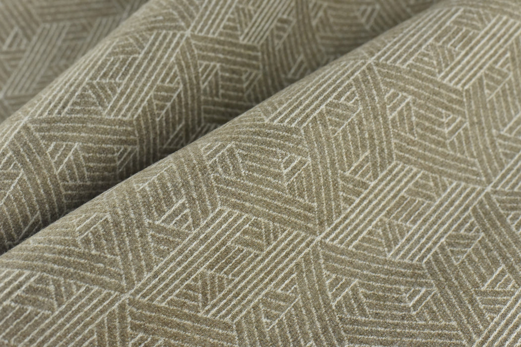 Heavy Weight Cream Brown Brushed Textured Soft Herringbone Geometric Upholstery Fabric By The Yard|Vintage Home Decor Fabric For Chair Coat