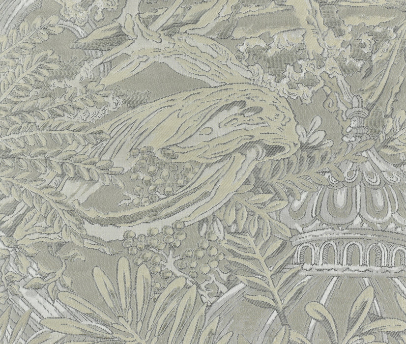 Designer Brown Botanical Castle Floral Jacquard Home Decor Fabric For Drapery Curtain Pillow|Extra Wide Interior Design Brocade Fabric 110"