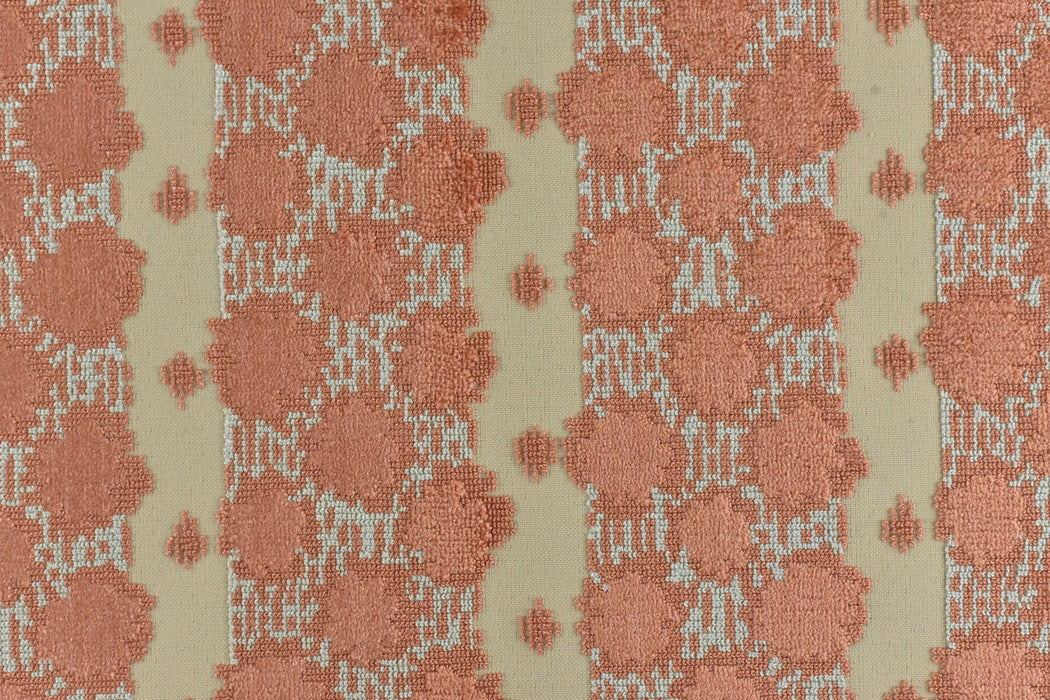 Heavy Weight Blue and Green Geometric Cut Velvet Upholstery Fabric|Luxury Abstract Raised Textured Fabric For Chair, Sofa, and Pillow Fabric