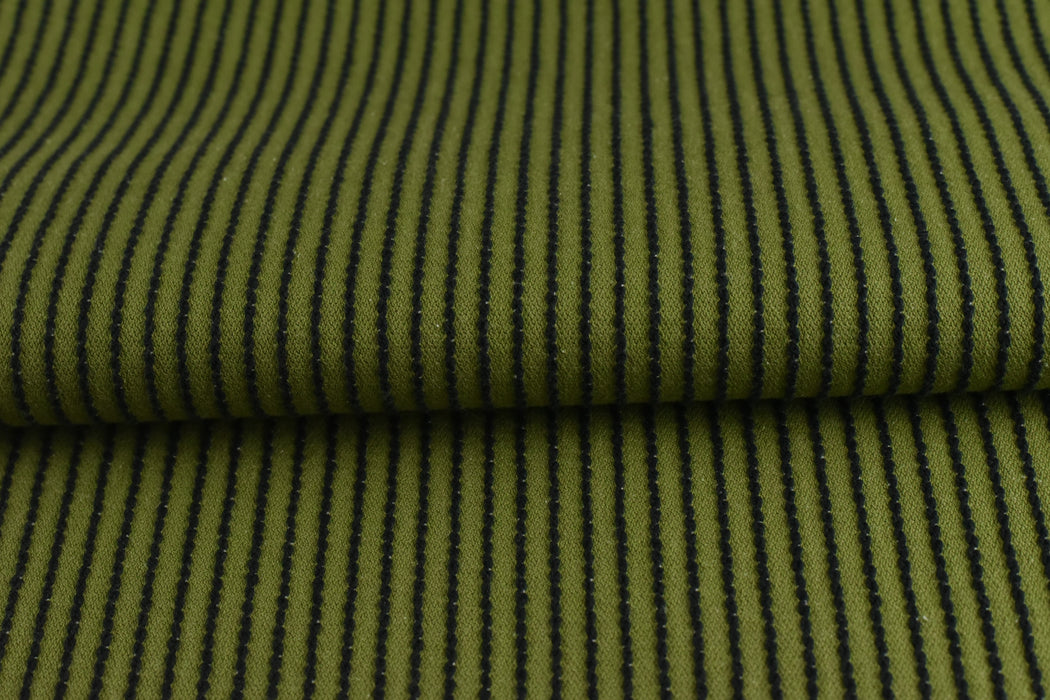Natural 100% Pure Cotton/Linen Blend Olive Green Chalk Stripes Upholsetry Fabric For Chair Curtain|Soft Reddish Brown Woven Country Fabric
