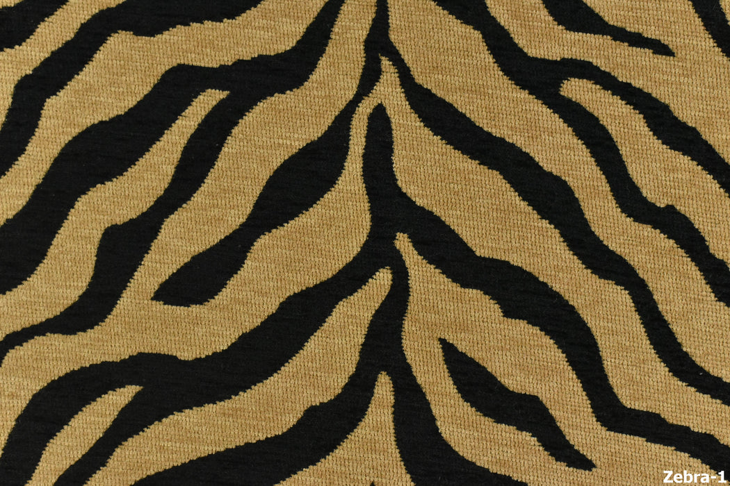 Vintage Tiger Animal Skin Textured Chenille Jacquard Upholstery Fabric For Chair Cushion|Brown Chenille Wild Animal Fabric