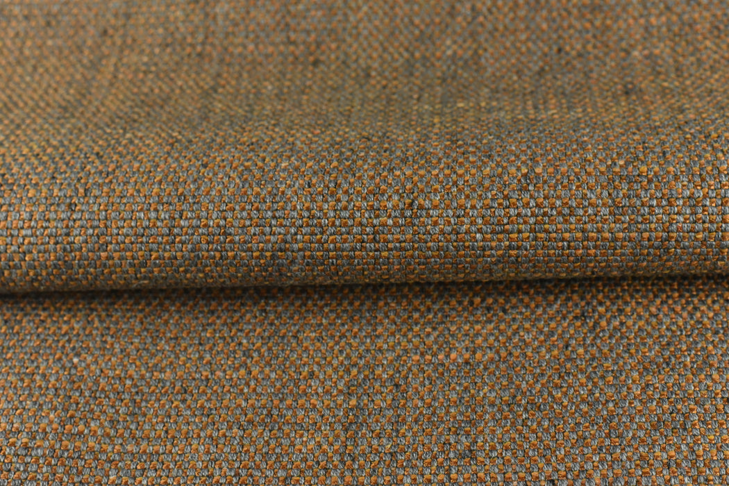 Heavy Weight Gold Grey Linen Blend Textured Upholstery Fabric Perfect For Couch Chair Ottoman|Metallic Gold Furniture Fabric For Cushion