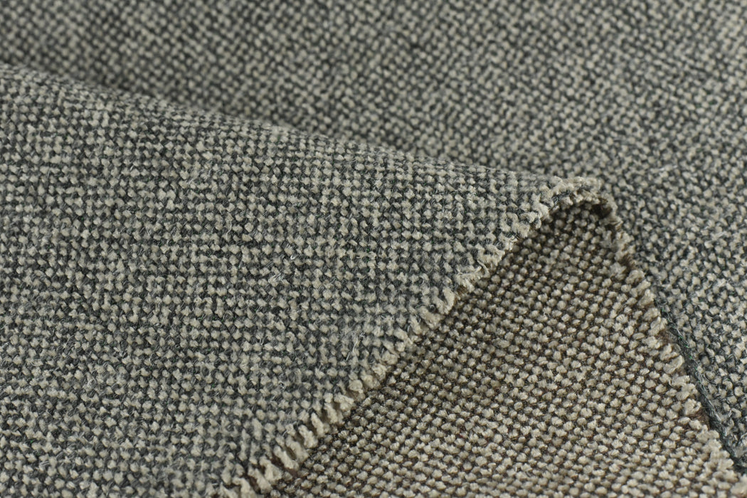 Vintage Heavy Weight Cotton Linen Textured Upholstery Fabric By The Yard For Chairs|Durable Thick Sofa Fabric in Olive Green Grey-770GSM