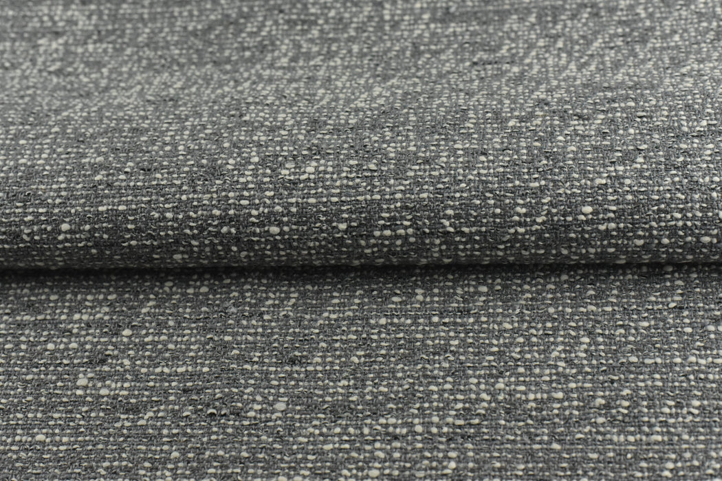 Heavy Weight Woven Cotton Blend Grey and Cream Upholstery Fabric For Dining Chair and Couch|Modern Home Decor Furniture Fabric For Ottoman