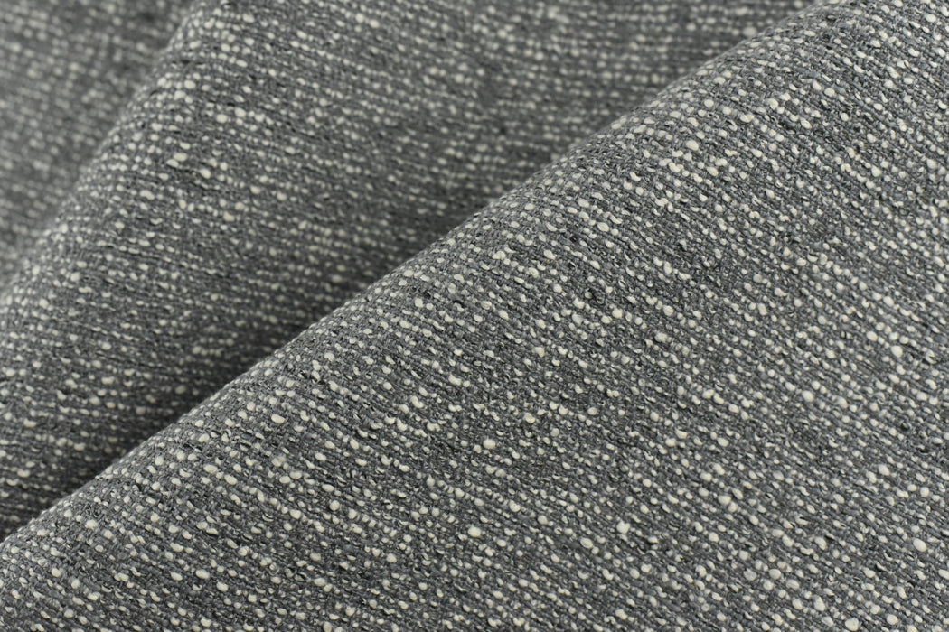 Heavy Weight Woven Cotton Blend Grey and Cream Upholstery Fabric For Dining Chair and Couch|Modern Home Decor Furniture Fabric For Ottoman
