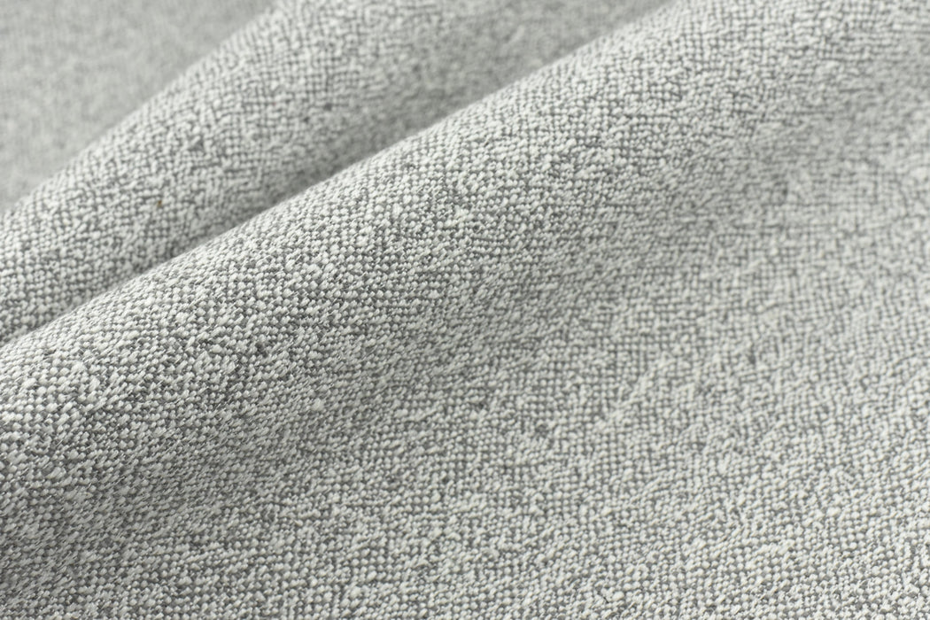 Heavy Weight Linen Blend White and Grey Chunky Woven Furniture Upholstery Fabric For Chair Couch Pillow