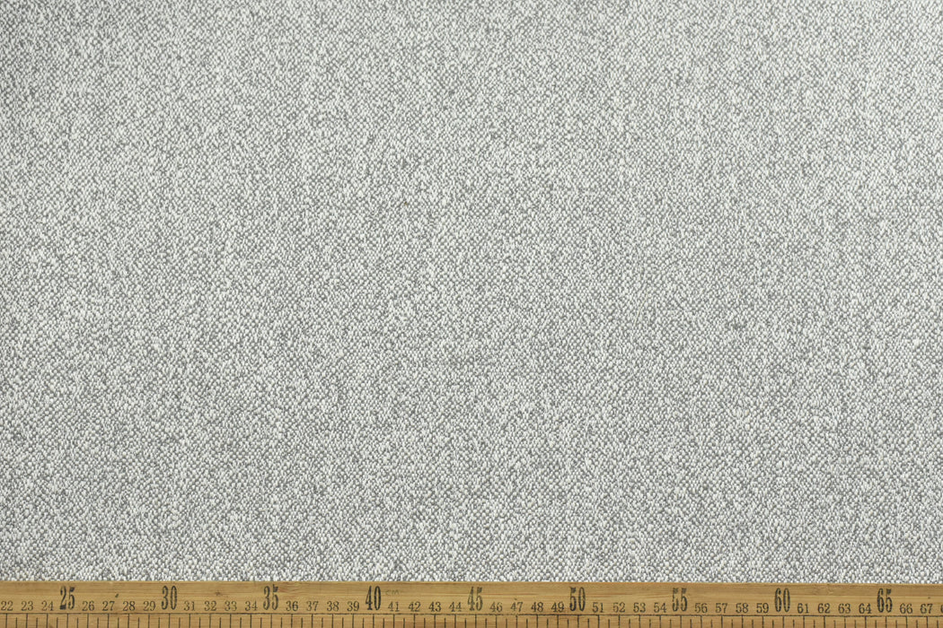 Heavy Weight Linen Blend White and Grey Chunky Woven Furniture Upholstery Fabric For Chair Couch Pillow
