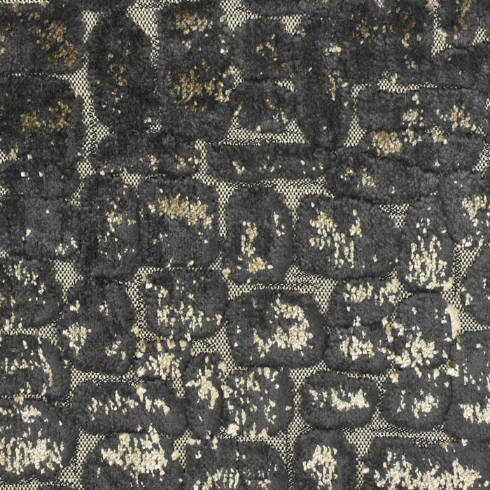 Heavyweight Cream Taupe Raised Block Geometric Cut Velvet Upholstery Fabric For Chair|Cotton Blend Abstract Modern Sofa Reupholstery Fabric