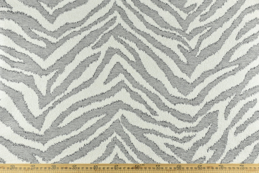 Heavy Weight Wool Blend Brown Zebra Skin Upholstery Fabric For Chair|Designer Black and White Wild Animal Skin Fabric For Couch 55"W/850GSM