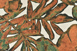 Sage Green and Rust Abstract Autumn Leaves Print On Jacquard Woven Upholstery Fabric and Drapery Fabric|Heavy Soft Fabric For Chair Curtain