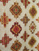 Turkish Design Cotton Blend Jacquard Floral Geometric Upholstery Fabric |Ethnic Curtain and Chair Fabric By The Yard Rust