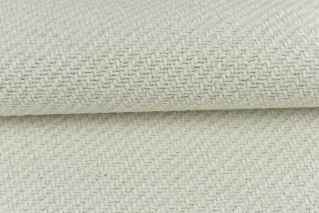 White Upmarket Chenille Woven Heavy Duty Upholstery Fabric|Luxury Minimalist Home Decor Couch Chair Fabric By The Yard-55"W/740GSM