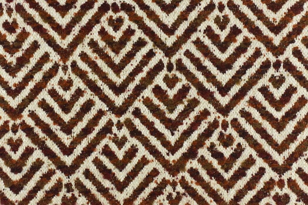 Wider Width Chevron Geometric Wool Blend Boucle Upholstery Fabric Chair Fabric Drapery Fabric Wall Fabric in Rust Olive 110"(280CM) W