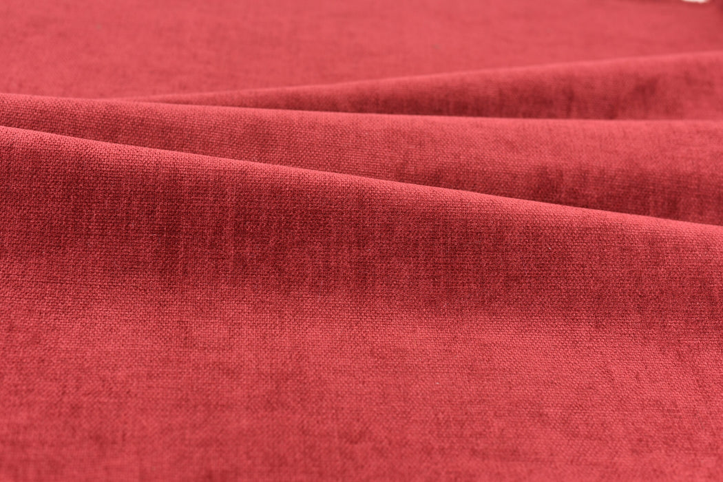 Designer Red Soft Polyester Upholstery Fabric By The Yard