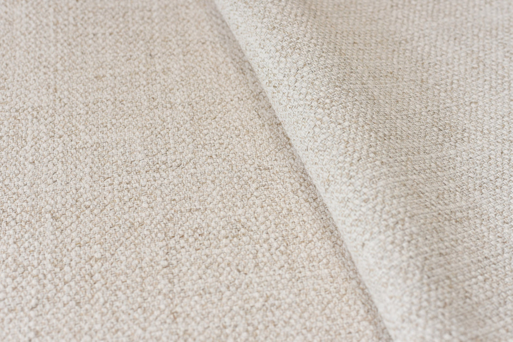 Heavy Weight Cream Flax Linen Fabric Dover Crescent Upholstery Fabric By The Yard Chunky Fabric for Chair Couch Pillows Covers