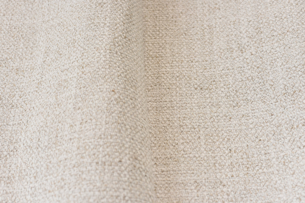 Heavy Weight Cream Flax Linen Fabric Dover Crescent Upholstery Fabric By The Yard Chunky Fabric for Chair Couch Pillows Covers