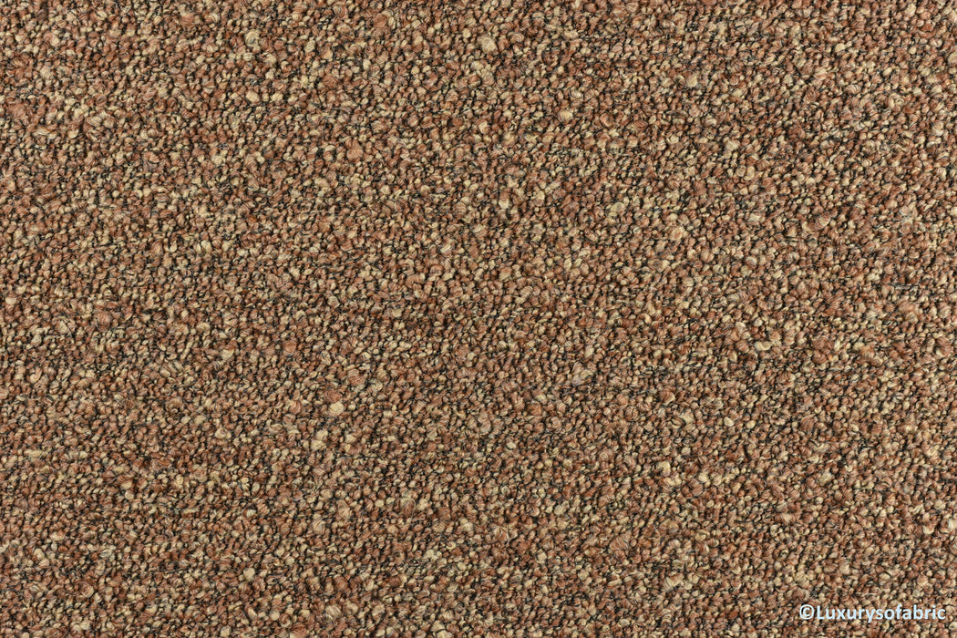 Heavy Wool Blended Green Brown Boucle Fabric Texture Chunky Upholstery Fabric By The Yard/57" Width 610GSM